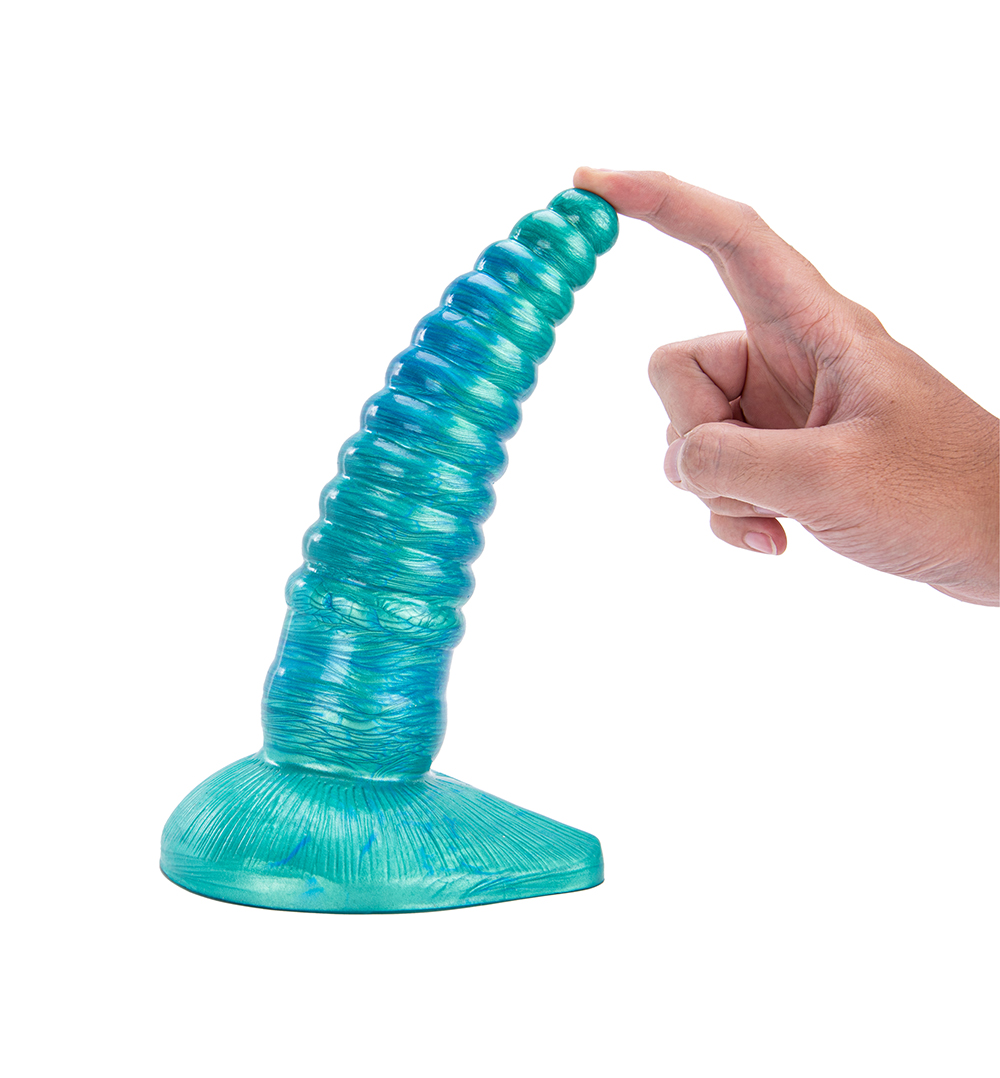 Giocattolo per sax con dildo con perline enormi tipo trapano per donne