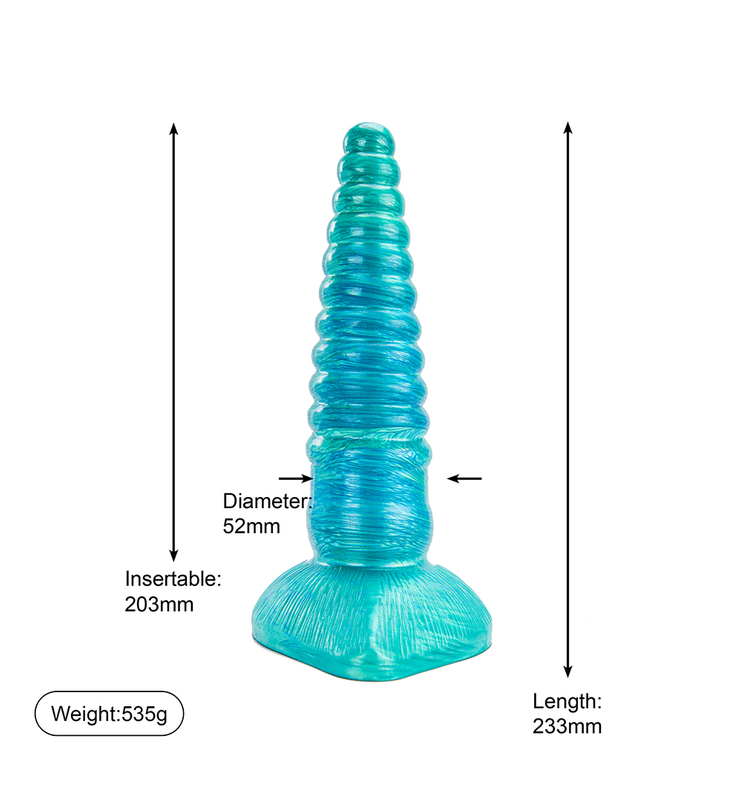 Giocattolo per sax con dildo con perline enormi tipo trapano per donne