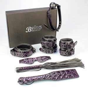 7PSC 大人のおもちゃボンデージセット 7 ピース パープル ダイヤモンド BDSM ギフトキット カップル用