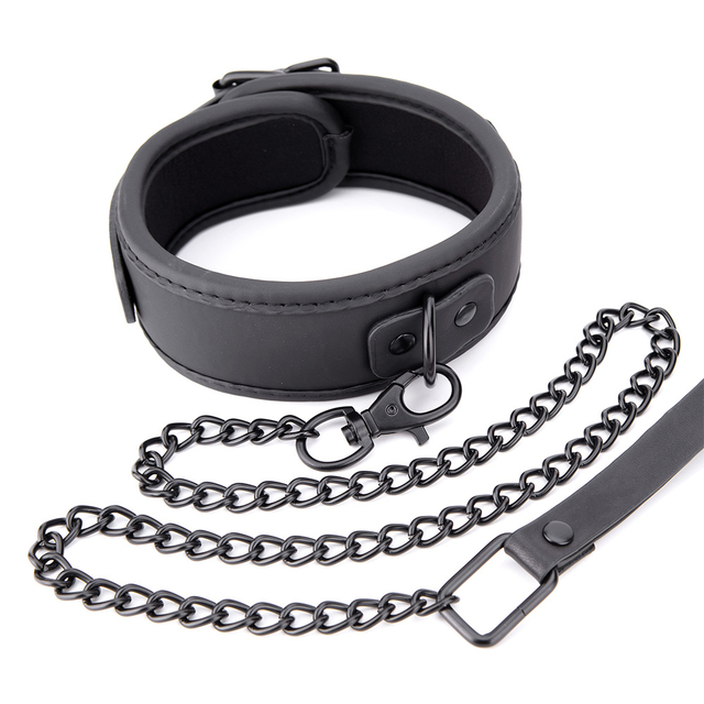 Schwarzes BDSM-Halsband, Bdsm-Bondage-Halsband und Leine-Set, Frauen, Rollenspiel, Sexspielzeug, verstellbare Sklavenfesseln, Erwachsene Produkte, SM-Bondage-Halsband f&uuml;r Paare