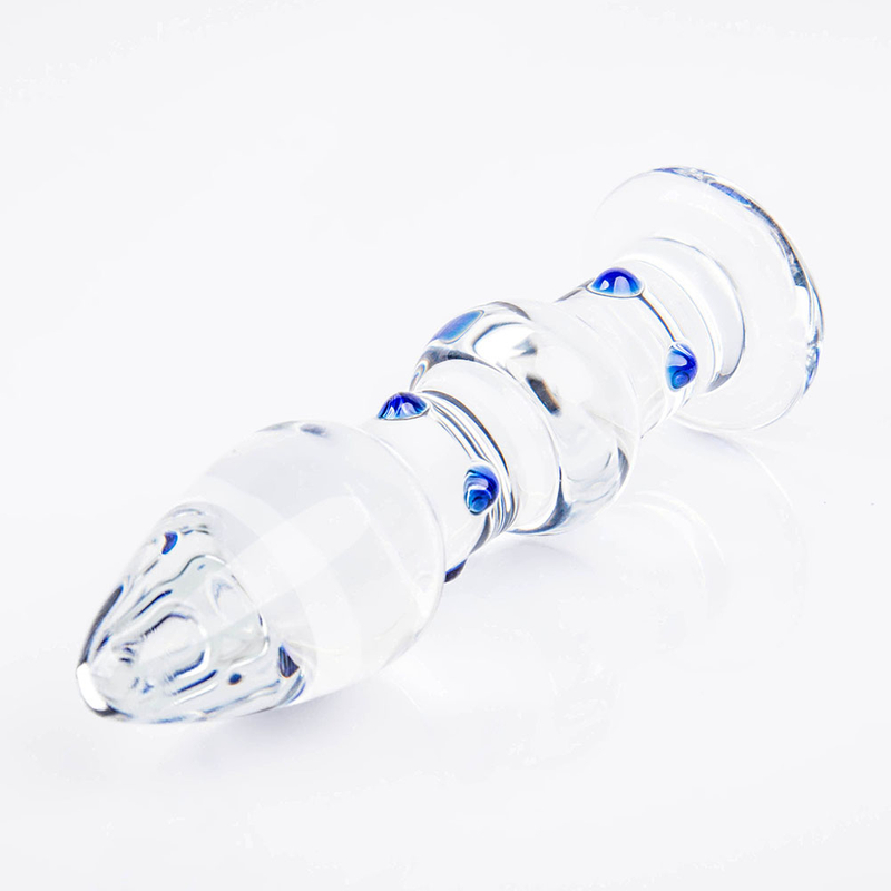 Spiraalvormige glazen dildo voor seks