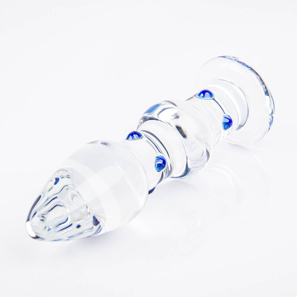 Spiraalvormige glazen dildo voor seks