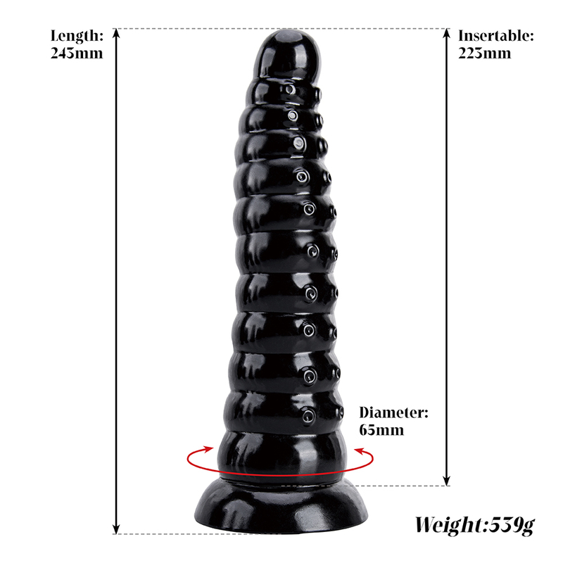 Extra grote zwarte PVC-vuistdildo met kralen Enorme prostaatstimulator voor koppels