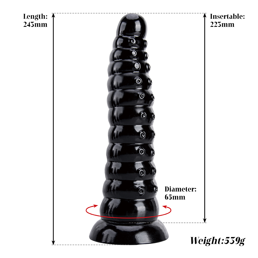Extra grote zwarte PVC-vuistdildo met kralen Enorme prostaatstimulator voor koppels