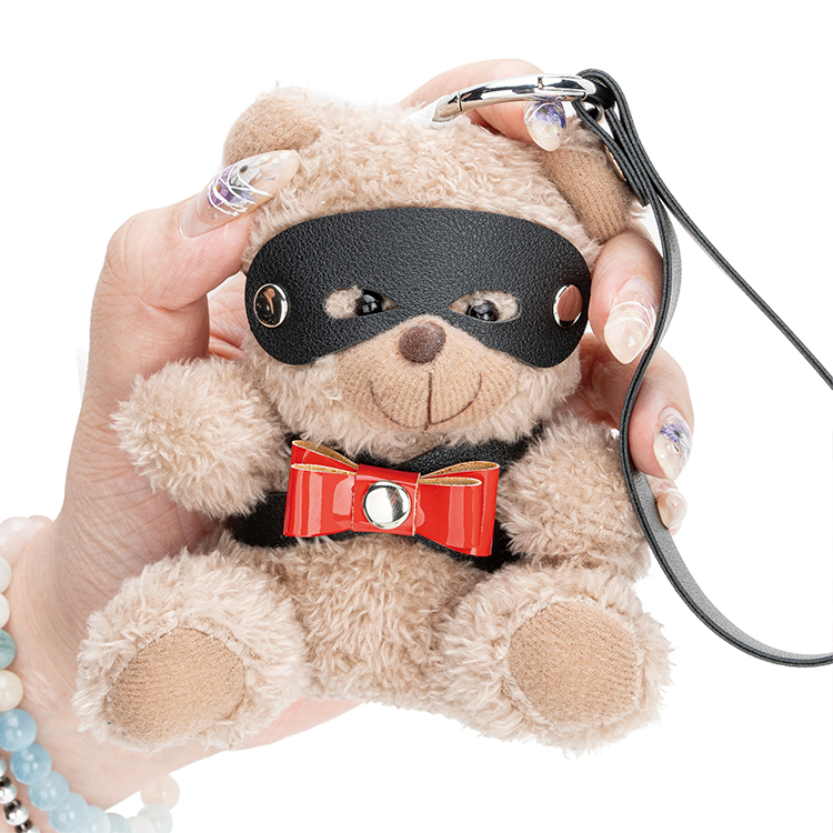 Schl&uuml;sselanh&auml;nger PU-Leder-BDSM-B&auml;r mit Schleife