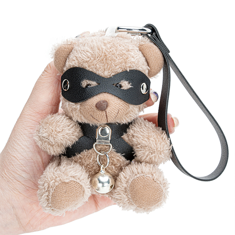 열쇠 고리 PU 가죽 BDSM 곰 벨
