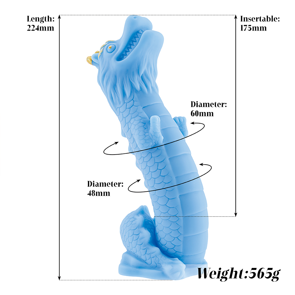 Hoge kwaliteit Bule Dragon siliconen realistische penis volwassen speelgoeddildo