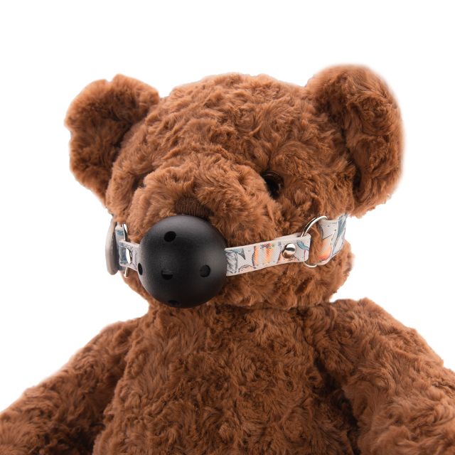 Gro&szlig;handel Sexspielzeug PU-Lederg&uuml;rtel-Bondage mit weichem Silikon-Ballknebel
