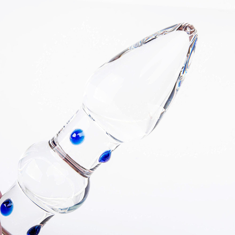 Spiraalvormige glazen dildo voor seks