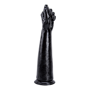 Schwarzer Faustdildo mit langer Hand f&uuml;r Frauen, vertikales Fingerdesign, hochwertiges PVC