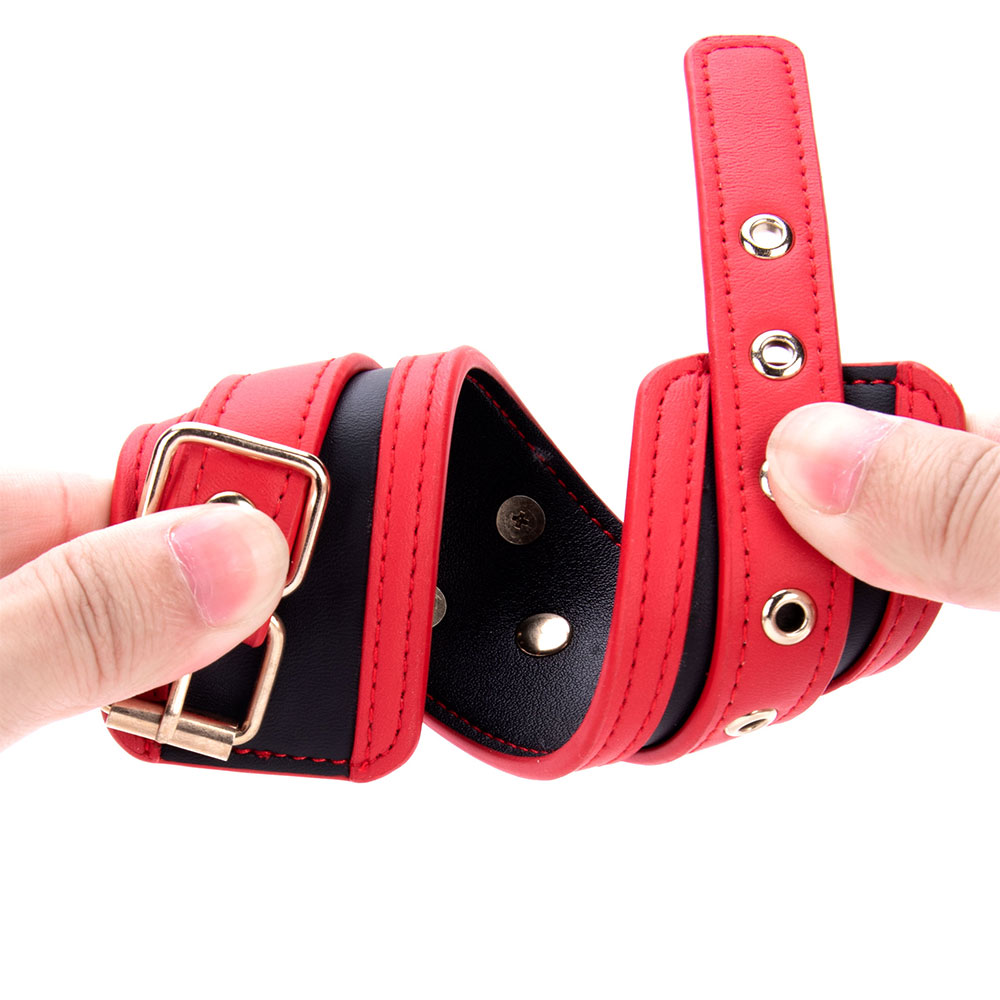 BDSM 拘束 PU レザー手錠 SM ボンデージ エロおもちゃ 大人用