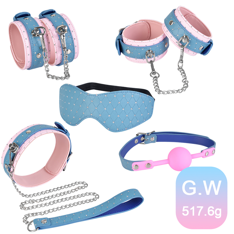 5PCS BDSM volwassen cosplay bondageset 5-delige collectie voor flirt- en SM-avonturen voor koppels