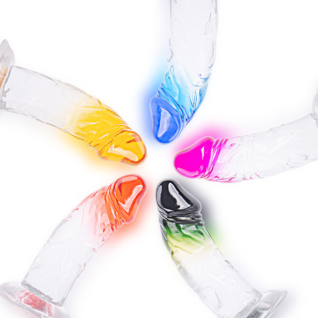 女性のための大きなカラフルなディルド