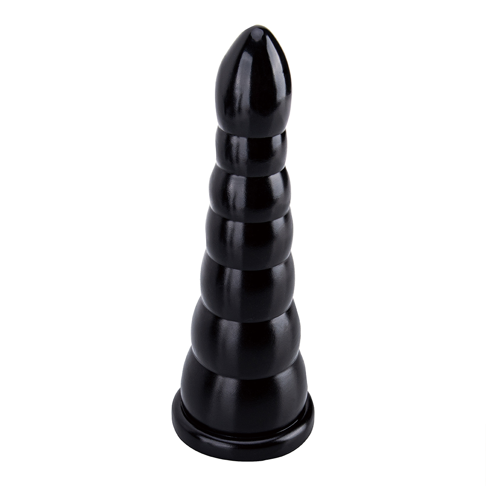 Realistico pene artificiale Fallo Grande design morbido in carne nera con plug anale in PVC per le donne