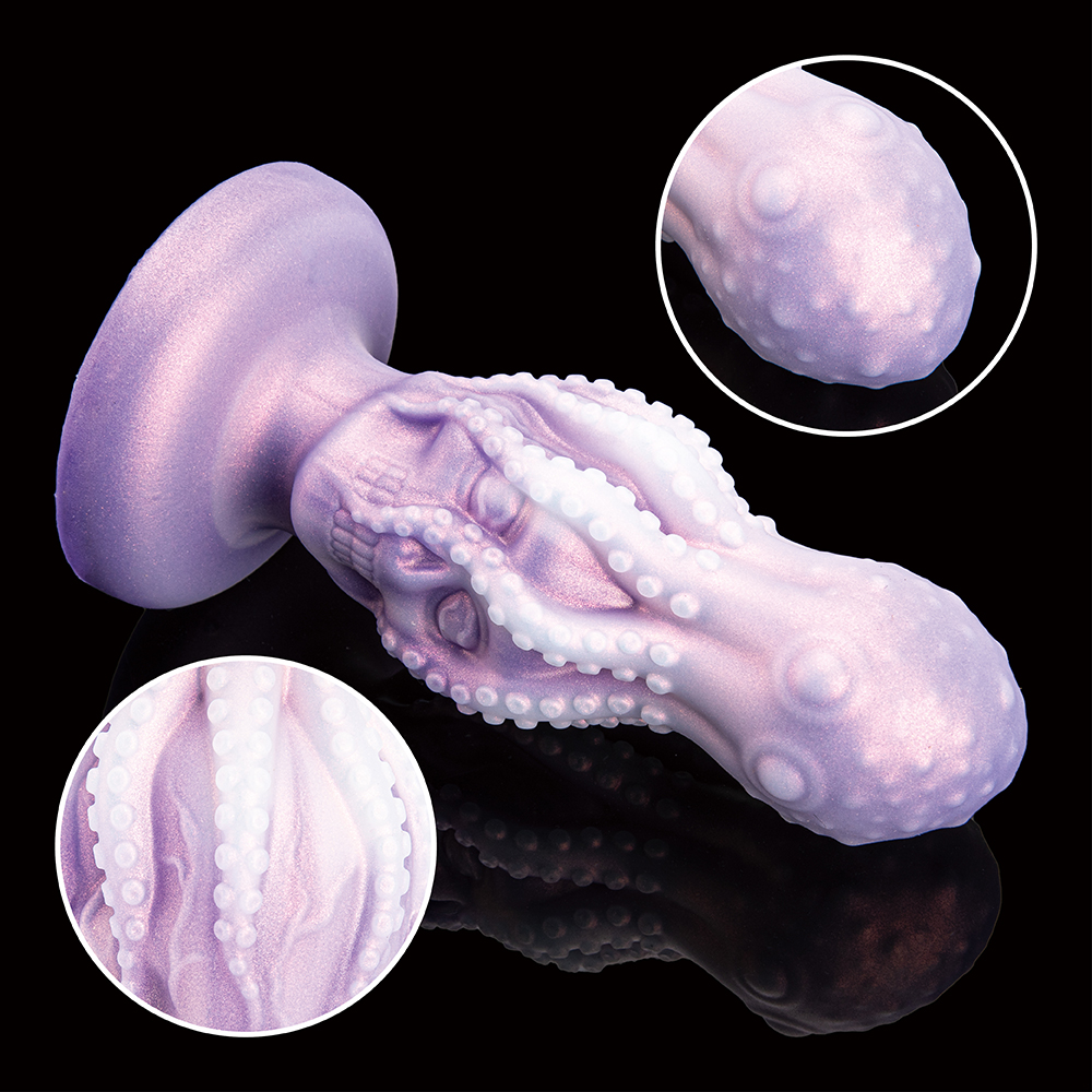 Giocattolo per adulti con pene realistico in morbida gomma siliconica tentacolo di polpo