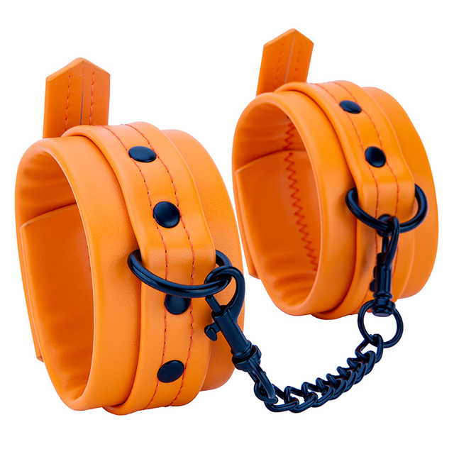 Manette in pelle PU BDSM Giocattoli di ritenuta professionali per giochi di bondage SM per adulti