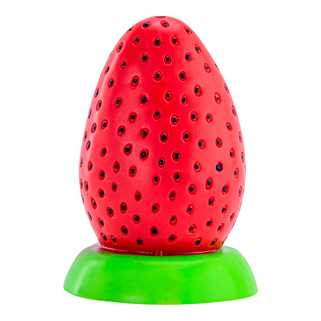 Leuke siliconen buttplug in aardbeivorm, prostaatstimulator en masturbatiespeeltje voor mannen en vrouwen