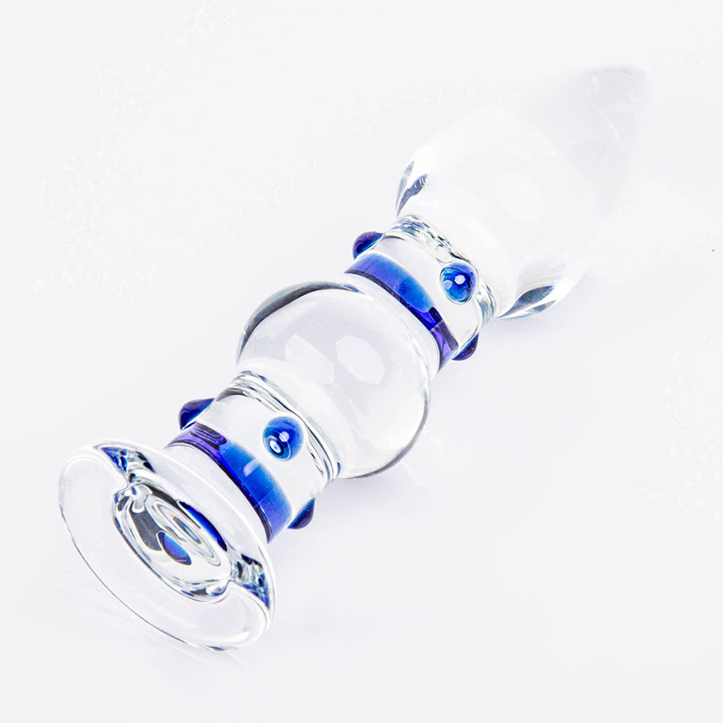 Spiraalvormige glazen dildo voor seks