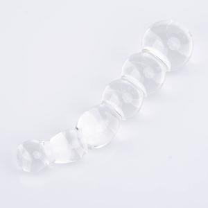 Gro&szlig;er, wundersch&ouml;ner Kristall-Bendy-Twist-Doppelend-Analplug aus Glas