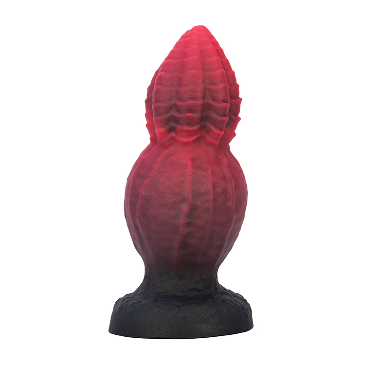 Gemengde kleur siliconen kalebasstijl masturbatiespeelgoeddildo