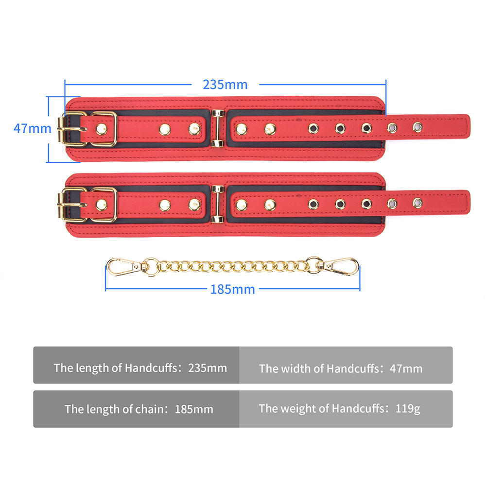 BDSM 拘束 PU レザー手錠 SM ボンデージ エロおもちゃ 大人用