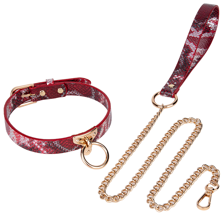 Vrouwelijke bondagekit met halsband en ketting: gotische BDSM-set carnaval punk cadeau voor spelletjes voor koppels