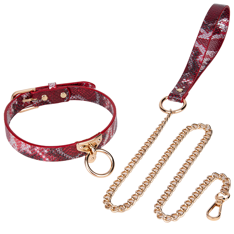 Vrouwelijke bondagekit met halsband en ketting: gotische BDSM-set carnaval punk cadeau voor spelletjes voor koppels