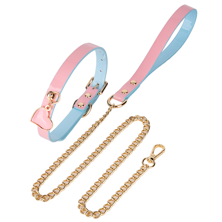 Meistverkauftes Flame PU-Leder-Fesselhalsband, BDSM-Bondage-Halsband f&uuml;r Paare