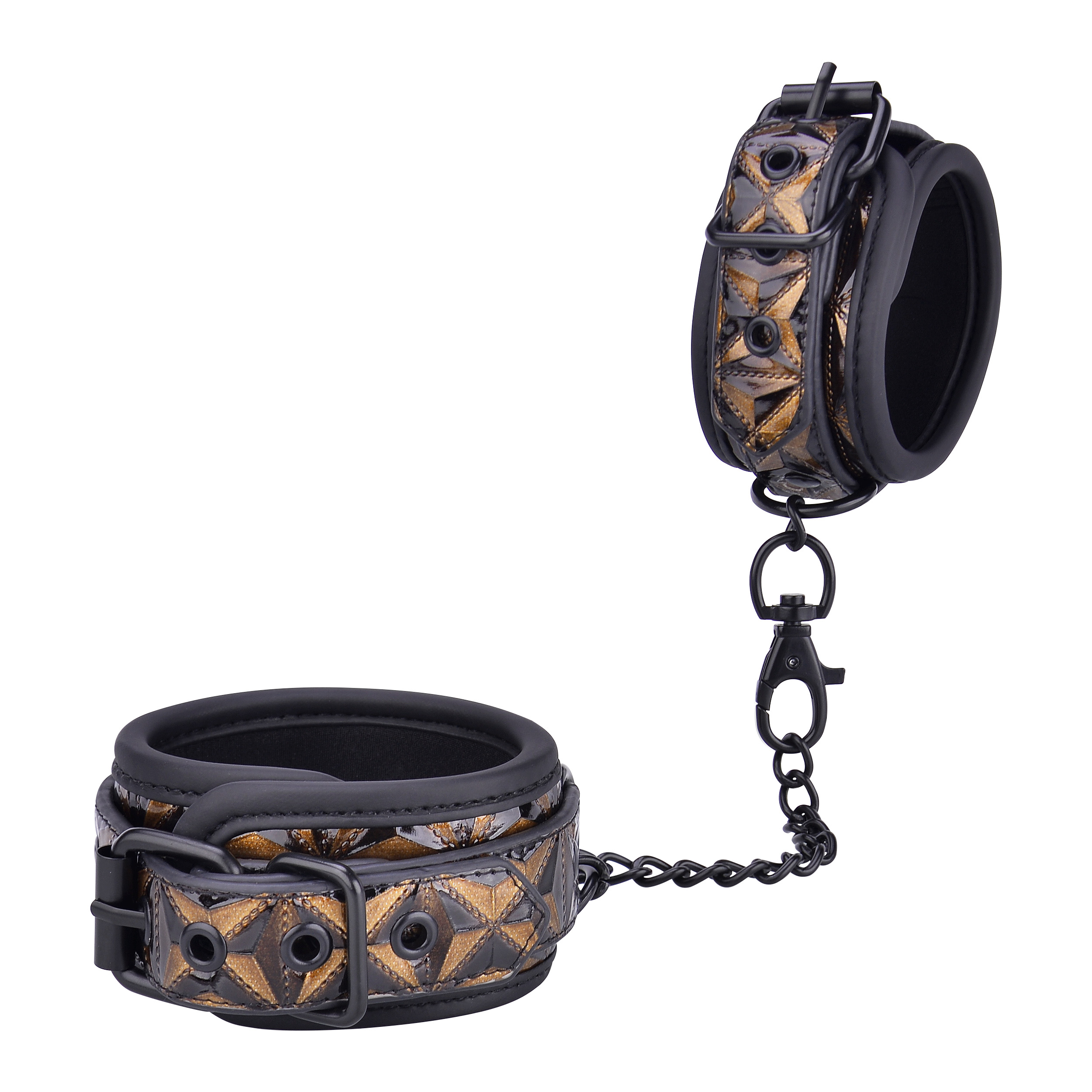 7PSC Orange Diamond Pattern Bondage Kit, een 7-delige set ontworpen om koppels de meest levendige fetisjfantasie&euml;n te ontketenen