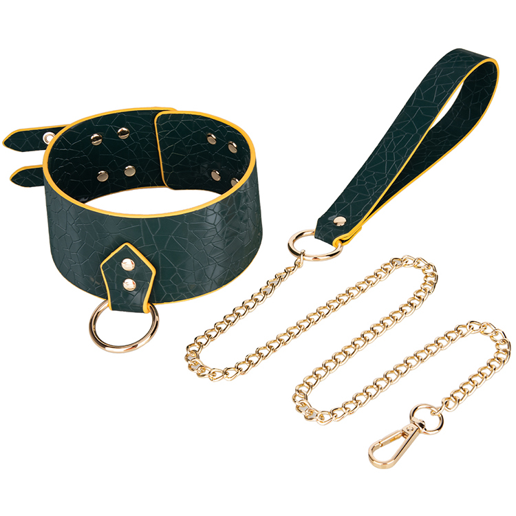 Populaire Flame PU-lederen bondagekraagset Terughoudendheidshalsband voor BDSM-plezier voor koppels
