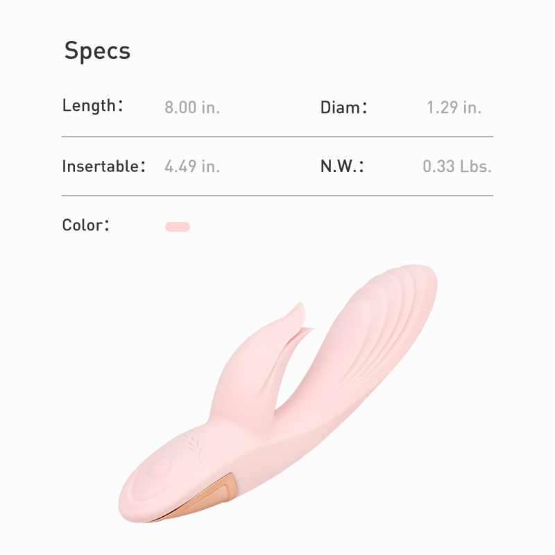 Tonglikkende Rabbit-vibrators met meerdere snelheden