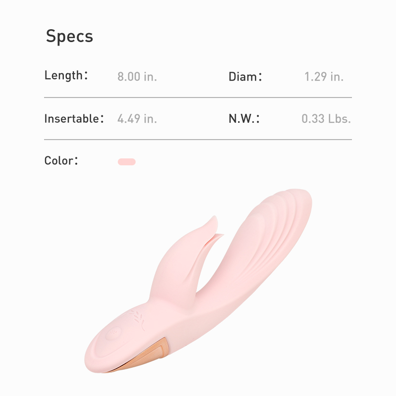 Tonglikkende Rabbit-vibrators met meerdere snelheden