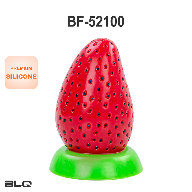 Fantasie-Erdbeer-Silikondildo