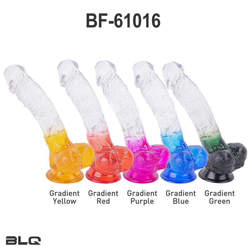 Silikon-Saugnapfdildo mit Farbverlauf