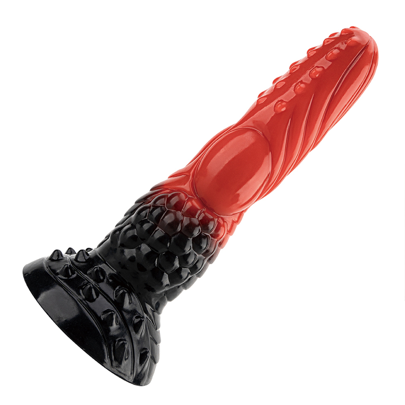 Dunkler Monsterdildo, k&uuml;nstlicher Sauger, gro&szlig;er Penis 