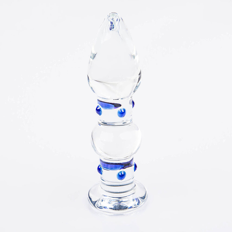 Spiraalvormige glazen dildo voor seks