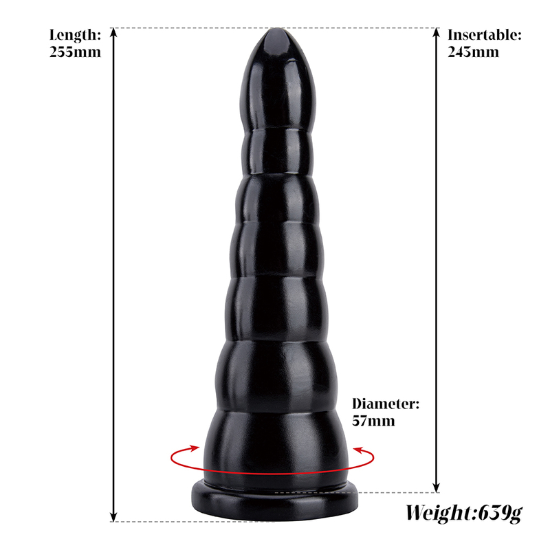 Realistico pene artificiale Fallo Grande design morbido in carne nera con plug anale in PVC per le donne