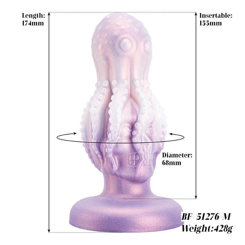 Giocattolo per adulti con pene realistico in morbida gomma siliconica tentacolo di polpo