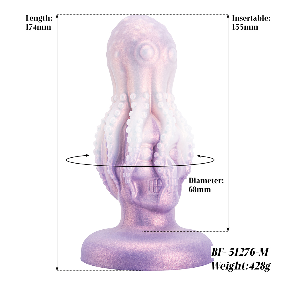 Giocattolo per adulti con pene realistico in morbida gomma siliconica tentacolo di polpo