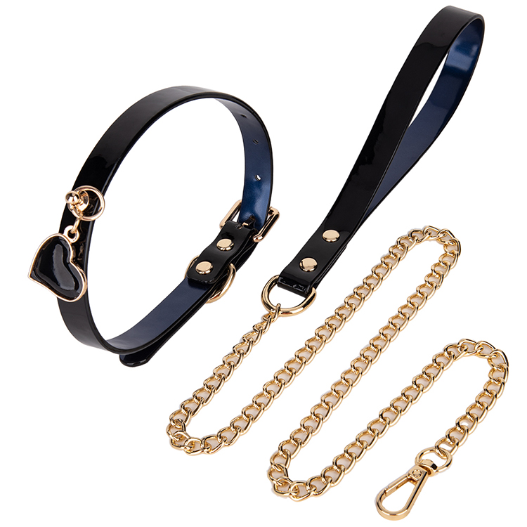 Meistverkauftes Flame PU-Leder-Fesselhalsband, BDSM-Bondage-Halsband f&uuml;r Paare