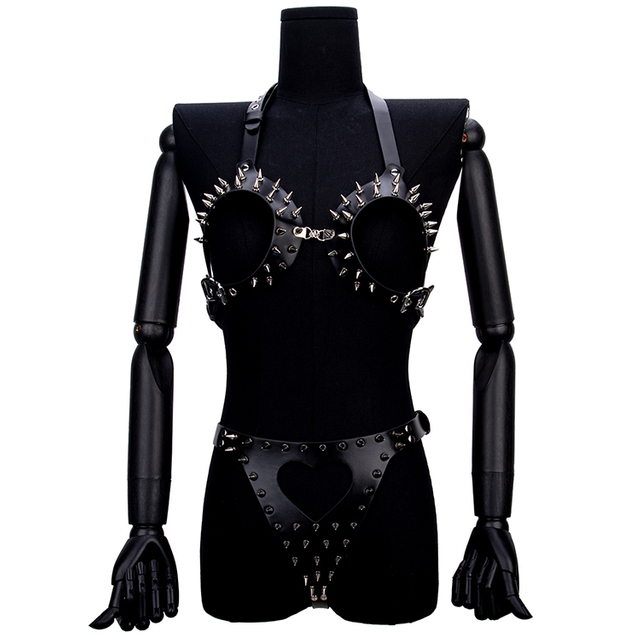 Gothic-BDSM-Bondage-Set f&uuml;r Erwachsene, Fetisch-Rollenspielger&auml;t mit Harness-Bondage und SM-Sklaven-Fantasie-Szenarien