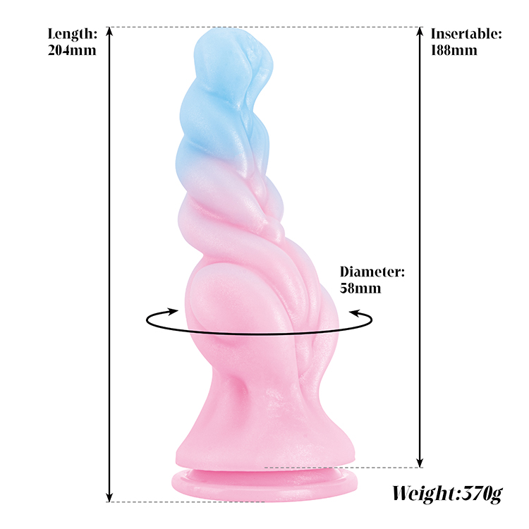 Hochwertiger Prostata-Massagedildo aus rosafarbenem Silikon mit Monster-Design f&uuml;r ultimative erotische Stimulation