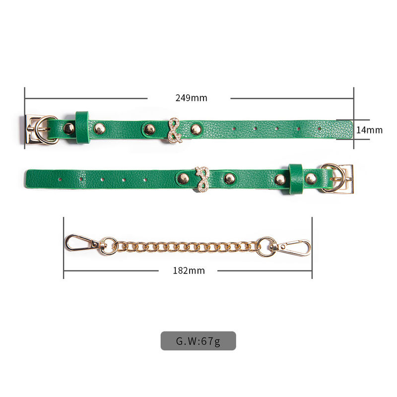 Weiche, verstellbare gr&uuml;ne Handschellen, SM-Bondage-Fesseln-Set