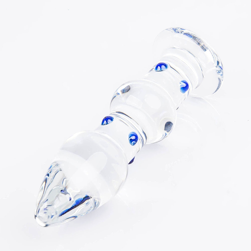 Spiraalvormige glazen dildo voor seks