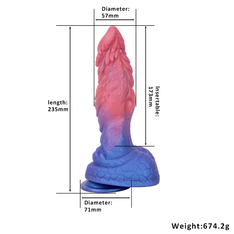 Realistico vibratore lungo strano grande giocattolo femminile per adulti
