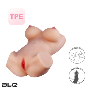 Masturbatore maschile 3 in 1 con ano seno grande e vagina 3D interna realistica