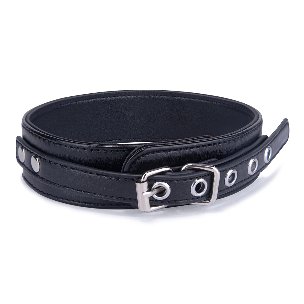 Zwarte BDSM-halsband Bdsm-bondagehalsband en riemset Vrouwen Rollenspel Seksspeeltjes Verstelbare slavensteunen Volwassen producten SM-bondagehalsband voor koppels