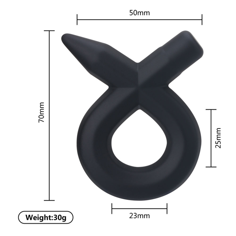 Anello per pene in silicone liquido, giocattolo flessibile in gomma nera