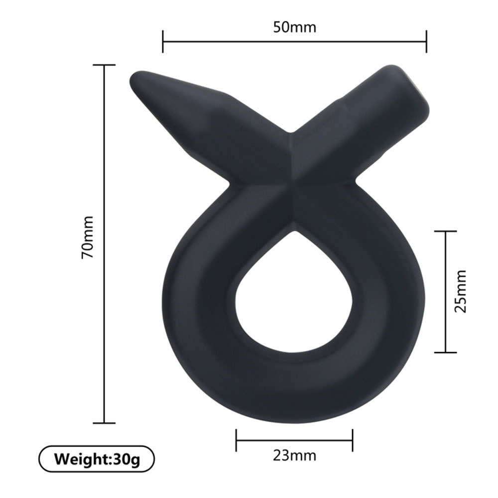 Anello per pene in silicone liquido, giocattolo flessibile in gomma nera