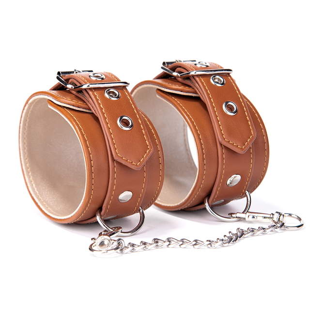 BDSM 에로틱 슬레이브 PU 가죽 BDSM 발목 수갑 Anklecuffs 섹스 게임 SM 제품 장난감